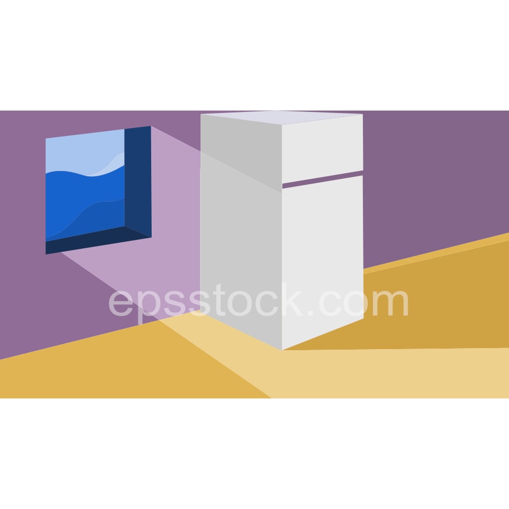 Refrigerator in room
