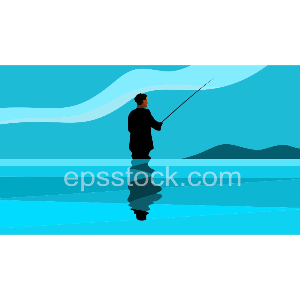 fisherman in water