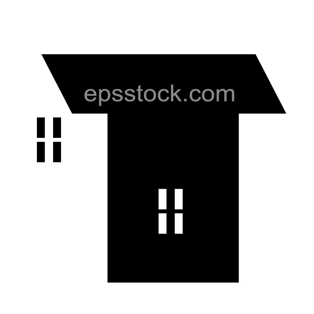 letter T in house shape