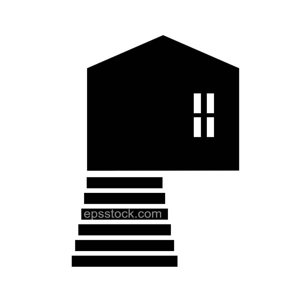 letter P in house shape