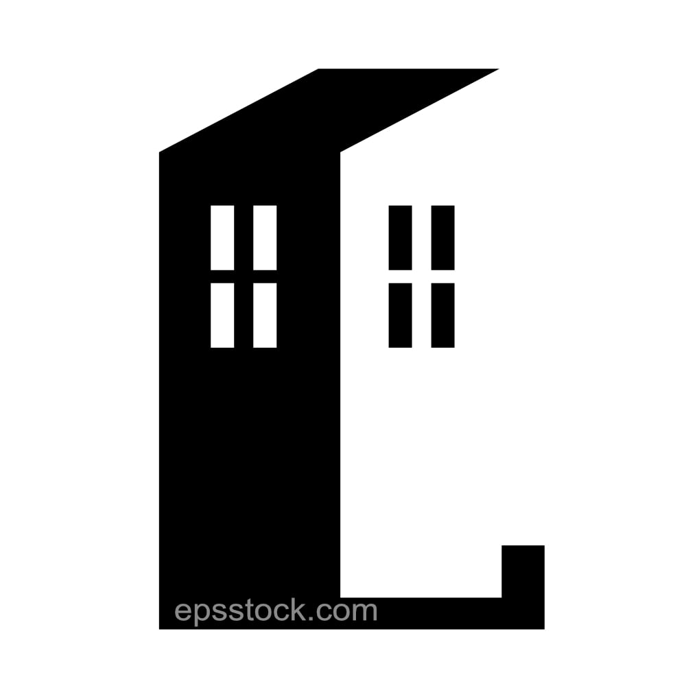 letter L in house shape