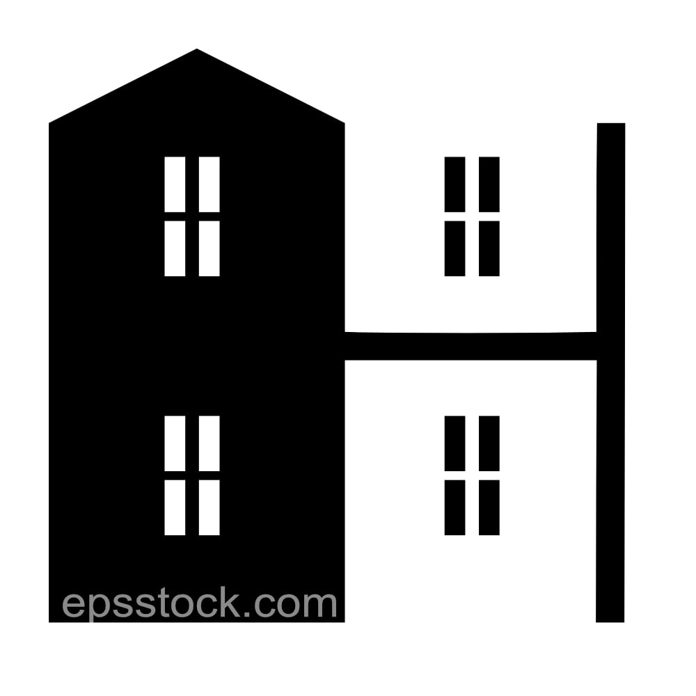 letter H in house shape