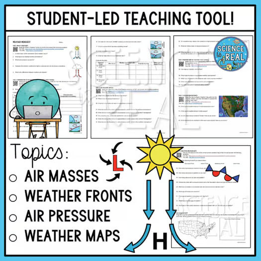 Weather Webquest - Air Pressure, Air Masses, Weather Fronts, and Weather Maps