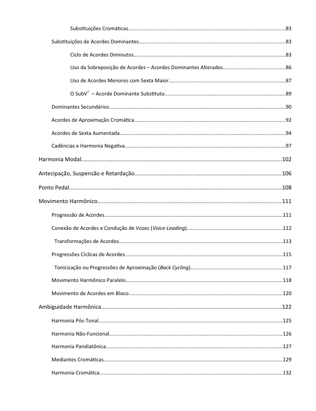 Beyond Music Theory - Manual de Referência - Sumário 3