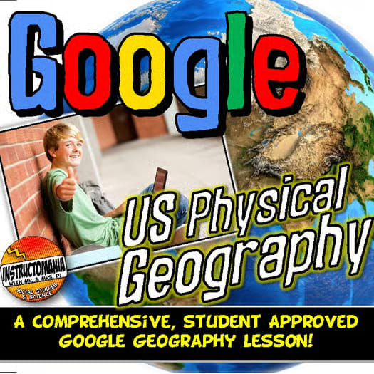 United States Map US Physical Geography Map North America Map Activities