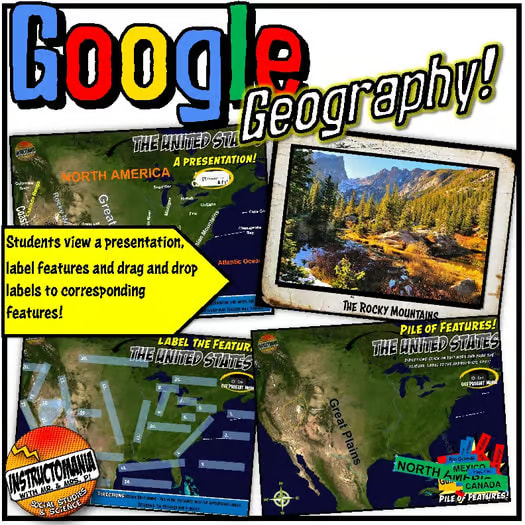 United States Map US Physical Geography Map North America Map Activities