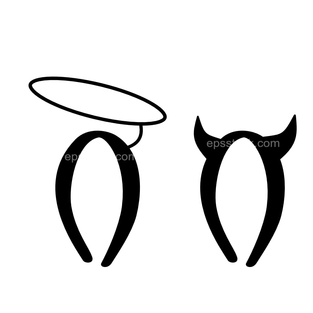 angel and devil masks