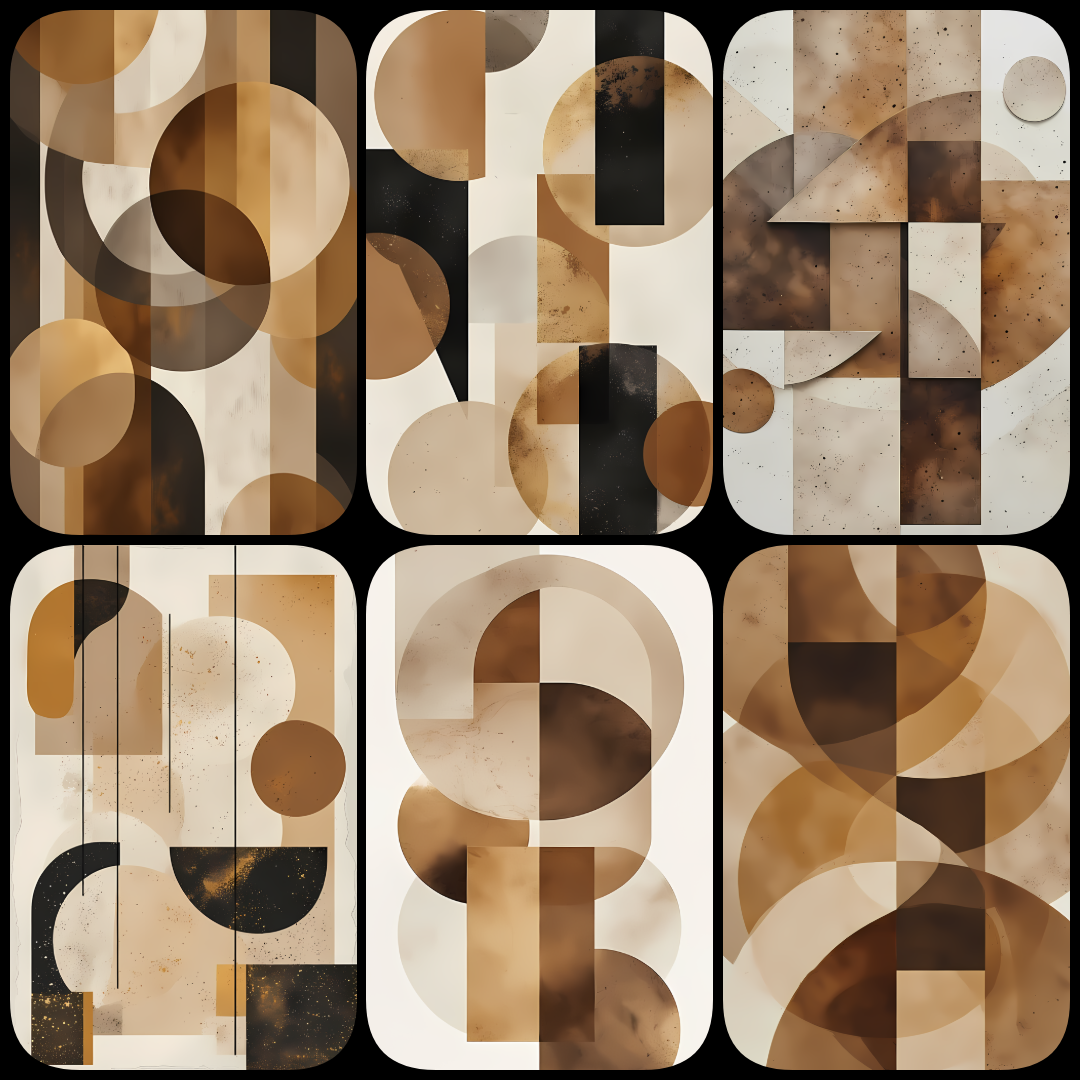 60 Bohemian Geometric Minimalist Earth-Tone Abstract Wall Art Bundle. Bring calm sophistication into your home with this Neutral Geometric Boho Abstract Art Bundle. These artworks feature soft earth tones — beige, taupe, warm browns, muted golds — paired