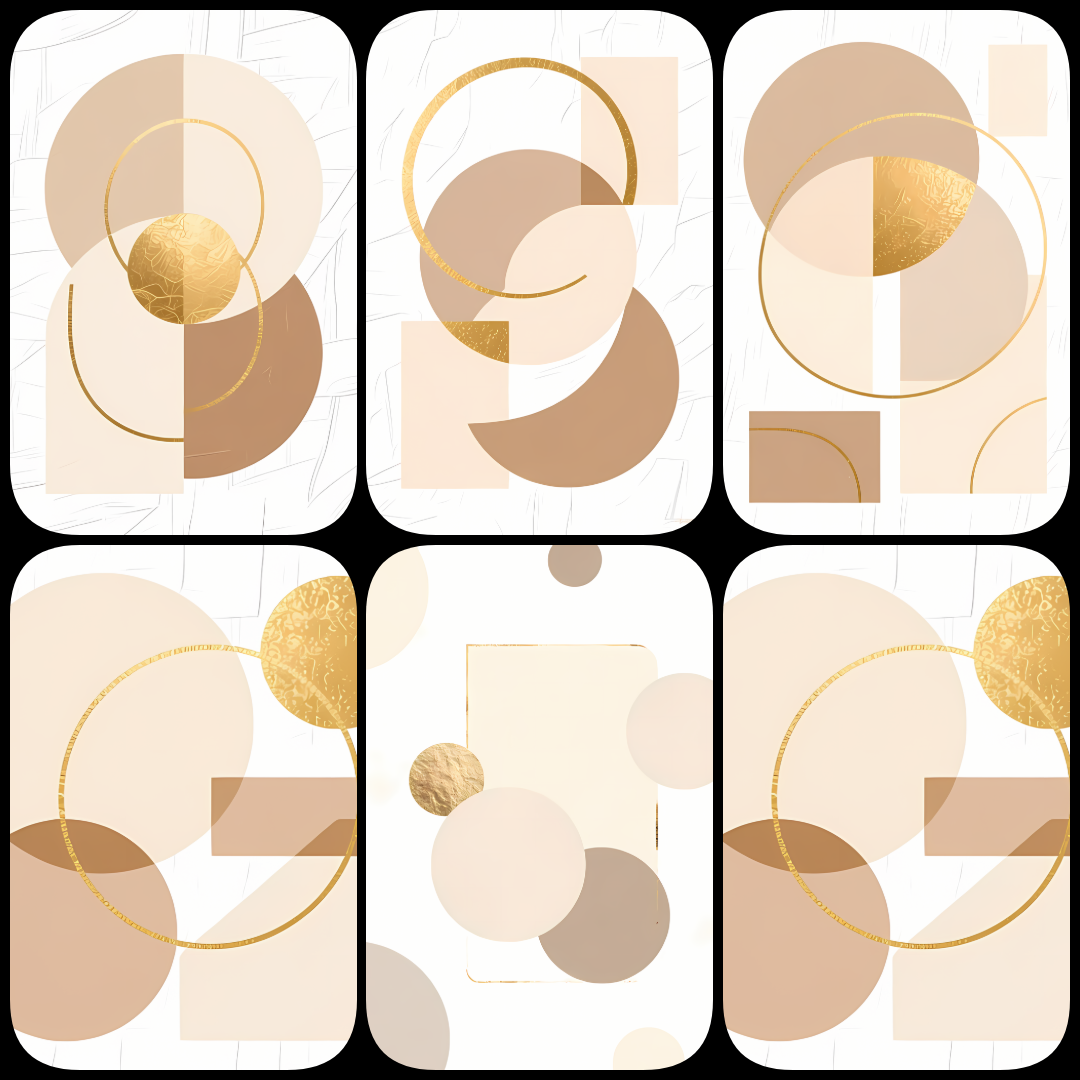 60 Bohemian Geometric Minimalist Earth-Tone Abstract Wall Art Bundle. Bring calm sophistication into your home with this Neutral Geometric Boho Abstract Art Bundle. These artworks feature soft earth tones — beige, taupe, warm browns, muted golds — paired