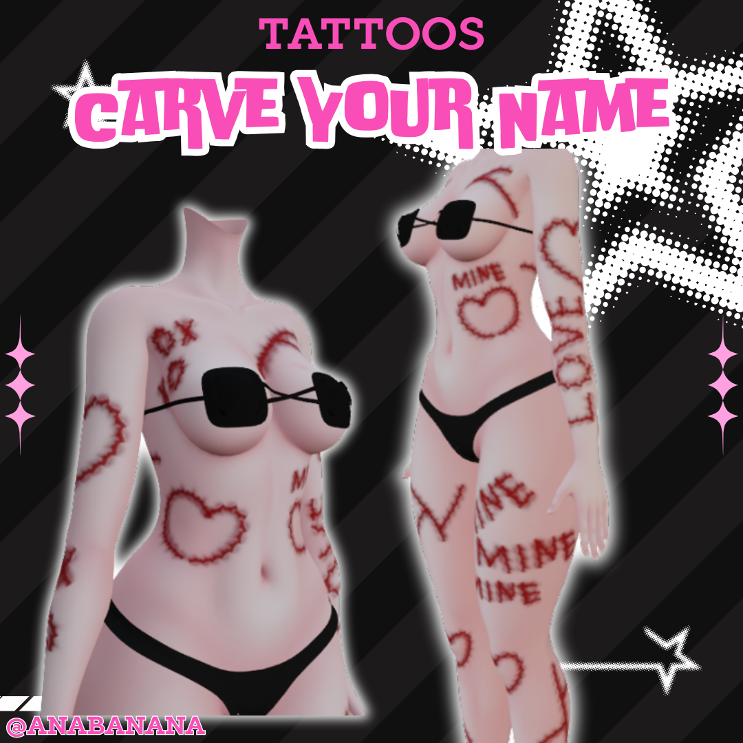 🩸 Carve My Name Tatts | Vrbase Egirl