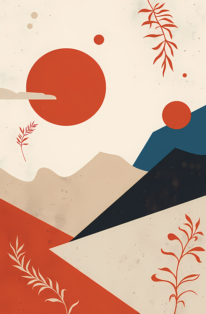 Earthy Sunrise Landscape Art Bundle - Warm Tones, Nature-Inspired Designs. Featuring stunning landscapes, mountains, and sunsets in a palette of warm earth tones, these artworks create a calm and sophisticated atmosphere in any room. Inspired by Bohemian 