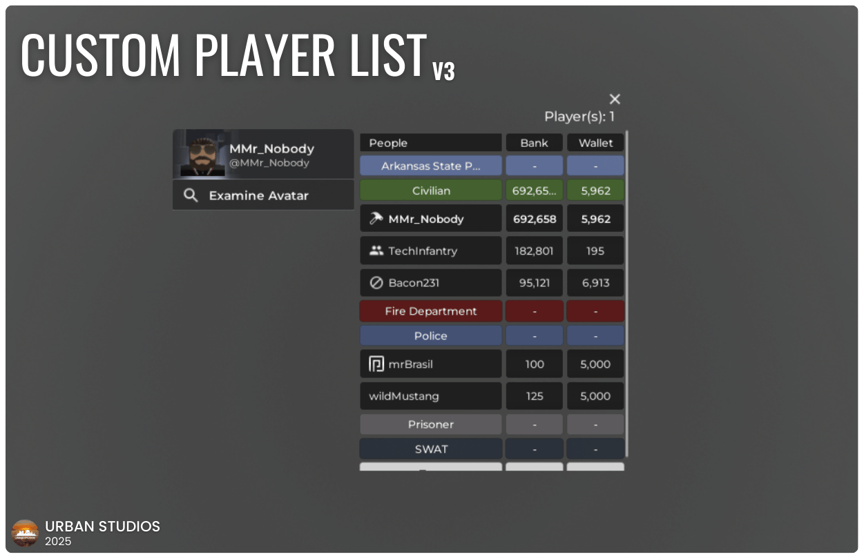 Custom Player List v3