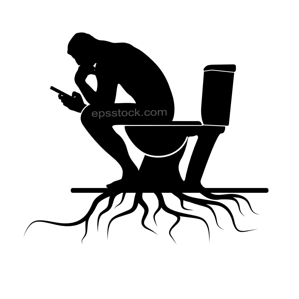 long stay in toilet with mobile