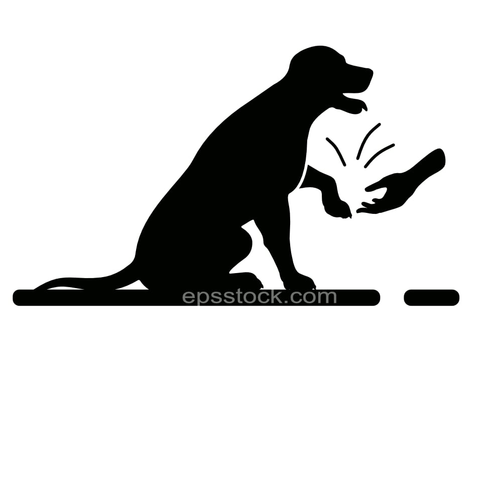 dog giving paw