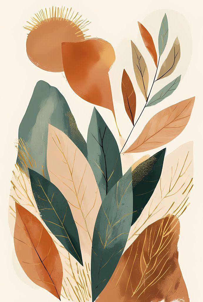This bundle features 30 unique pieces that blend soft, earthy tones with geometric shapes, creating a harmonious balance between organic elements and contemporary design. Each artwork is a perfect fusion of nature-inspired landscapes, stylized foliage, an