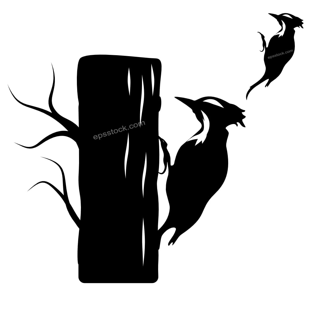 Woodpecker bird symbol