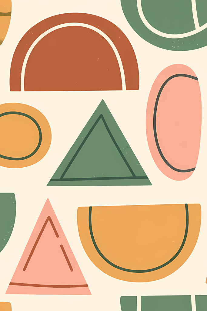 Boho Abstract Geometric Art Collection. Brighten up your projects with this vibrant and playful art bundle that blends organic shapes, retro-inspired patterns, and warm earthy tones. This collection features 24 unique digital designs, with a balance of wh