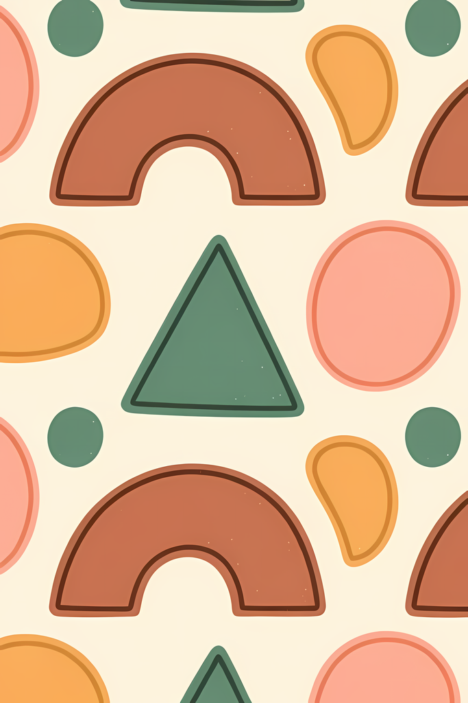 Boho Abstract Geometric Art Collection. Brighten up your projects with this vibrant and playful art bundle that blends organic shapes, retro-inspired patterns, and warm earthy tones. This collection features 24 unique digital designs, with a balance of wh