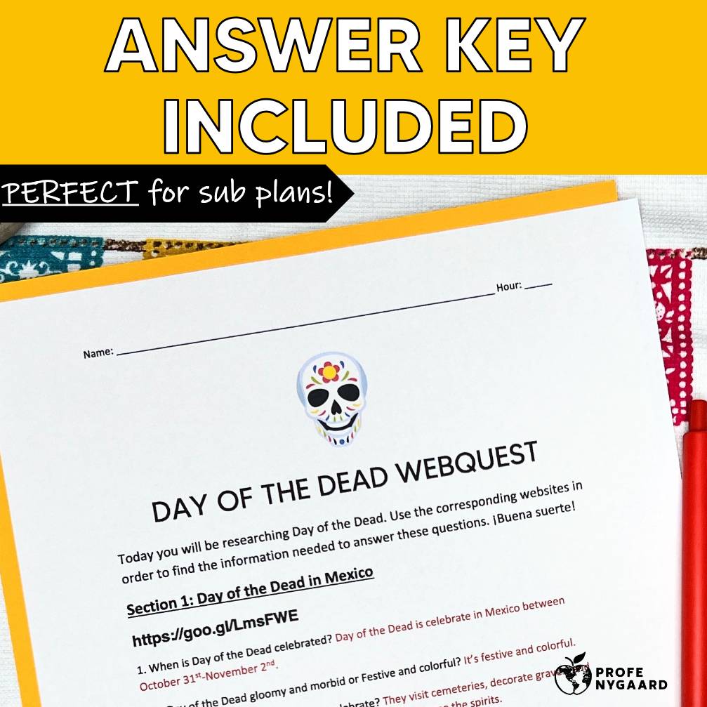 Day of the Dead/ El Día de los Muertos Webquest