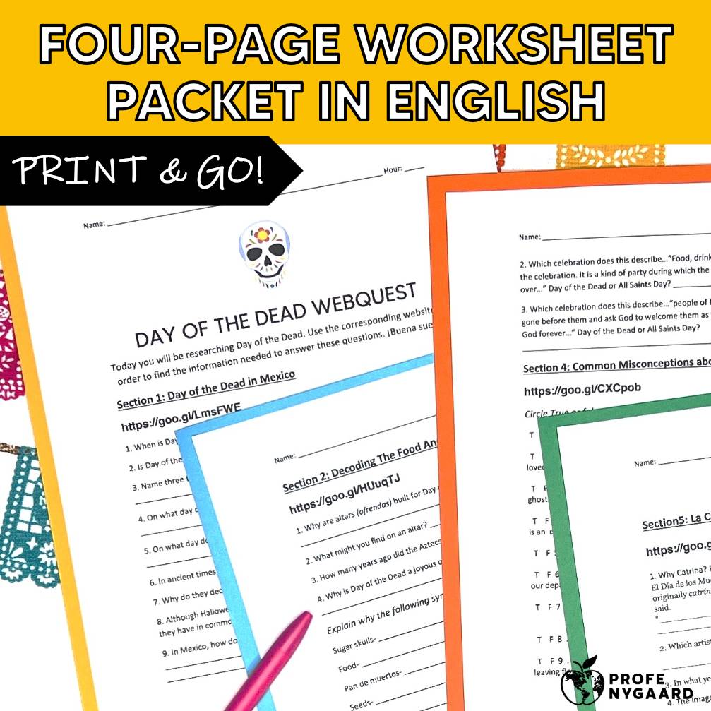 Day of the Dead/ El Día de los Muertos Webquest