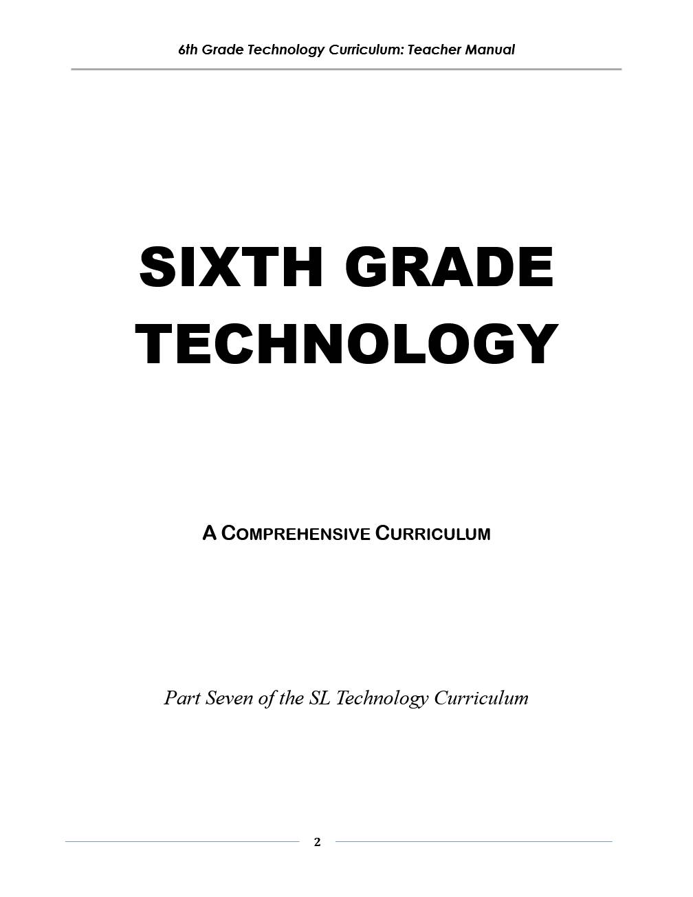 6th Grade Technology: A Comprehensive Curriculum