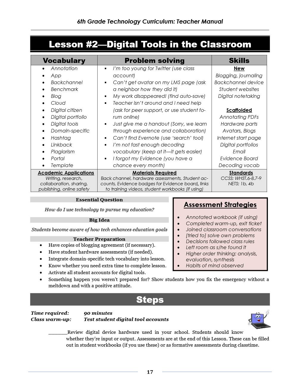 6th Grade Technology: A Comprehensive Curriculum