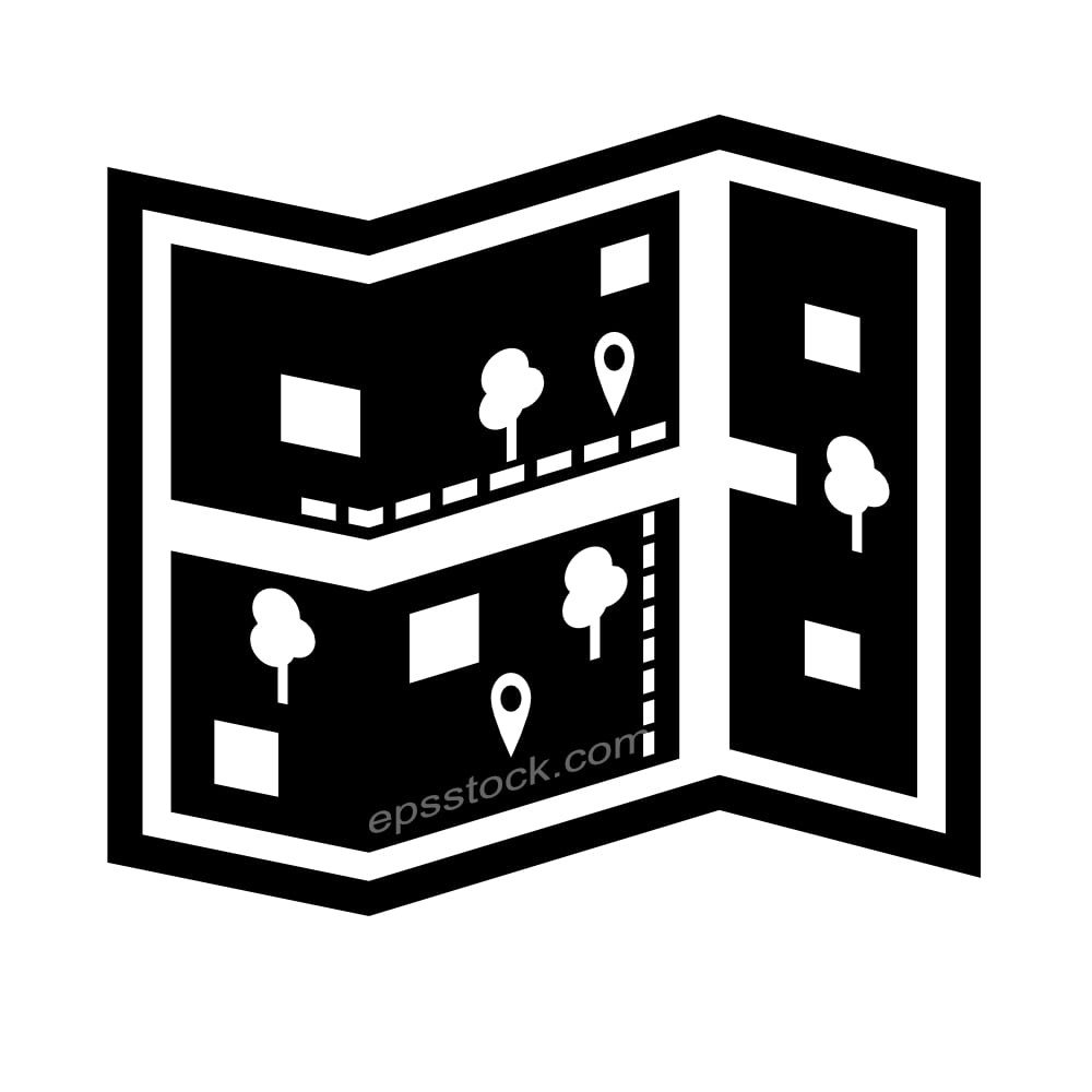 paper map symbol