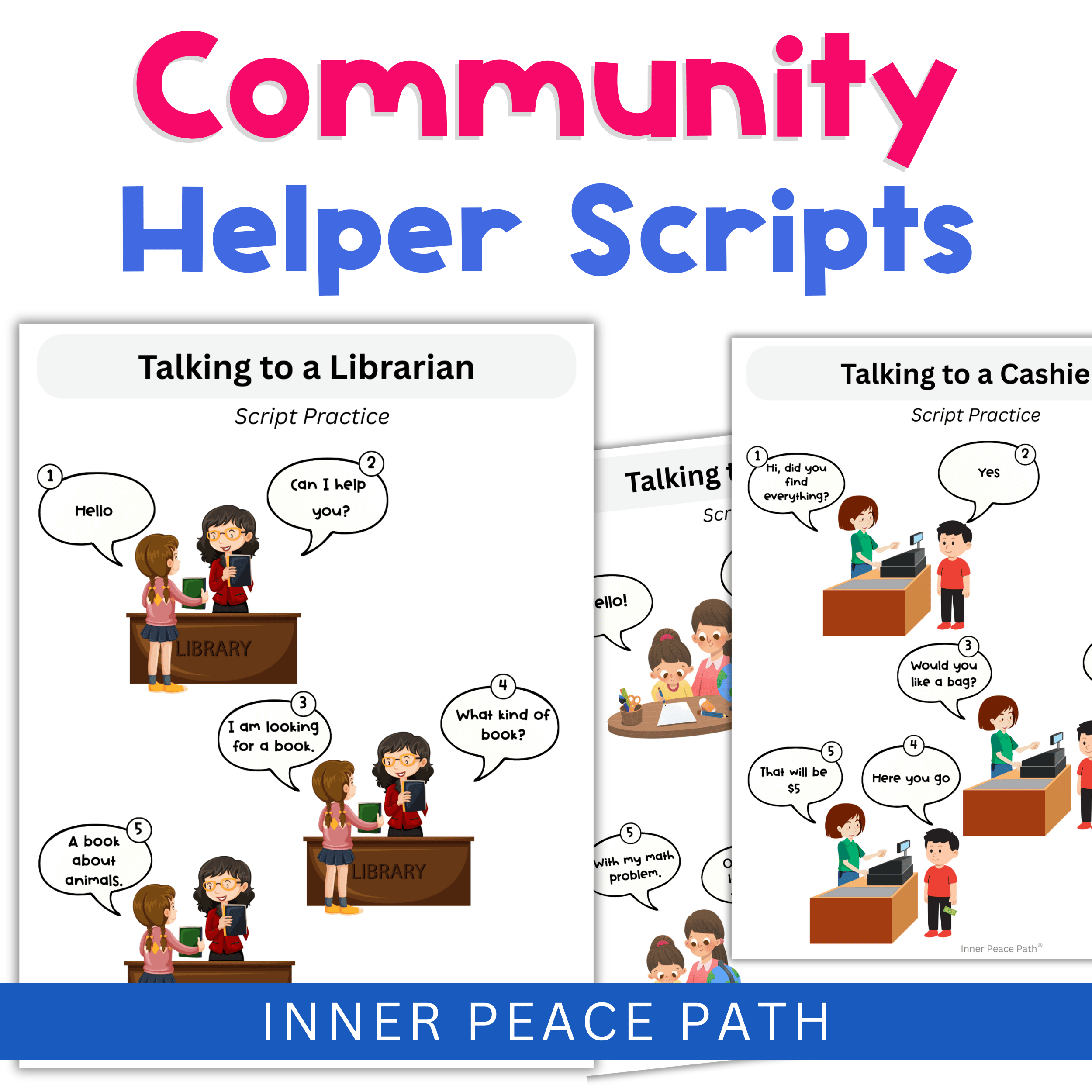 Selective Mutism Community Helper Scripts talking to a librarian ...