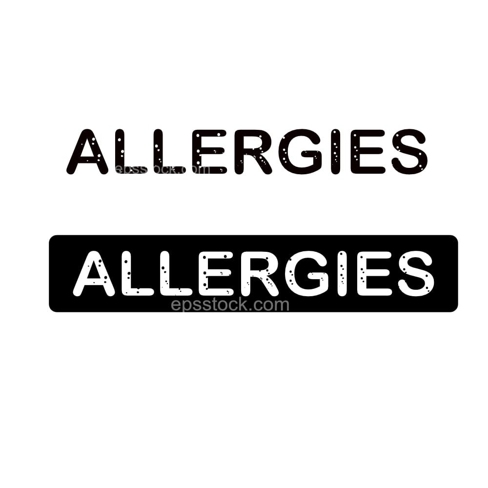 Allergies lettering