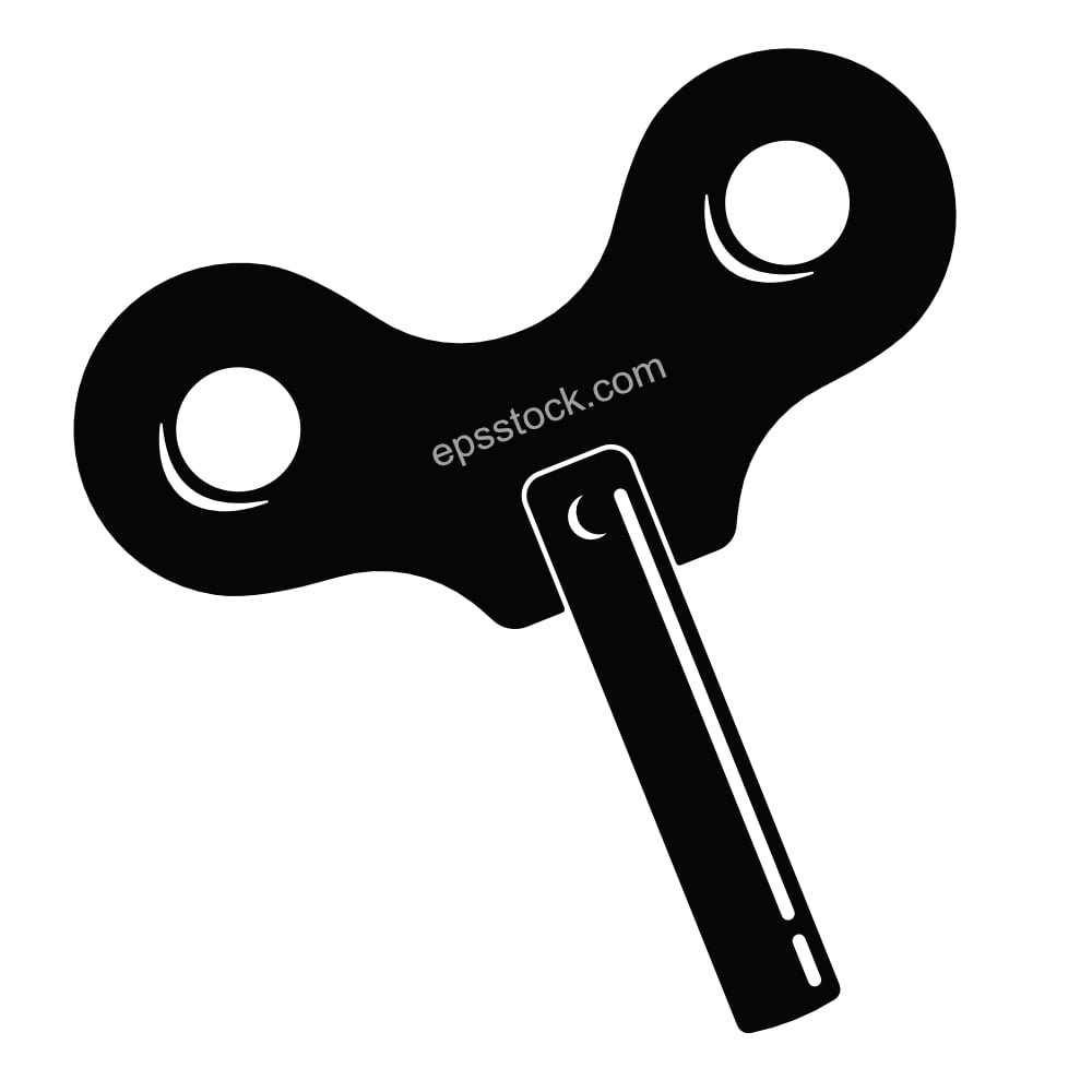 Wind up key symbol