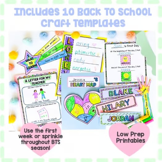 Activities For the First Week of School - First Day Activities - Back to School