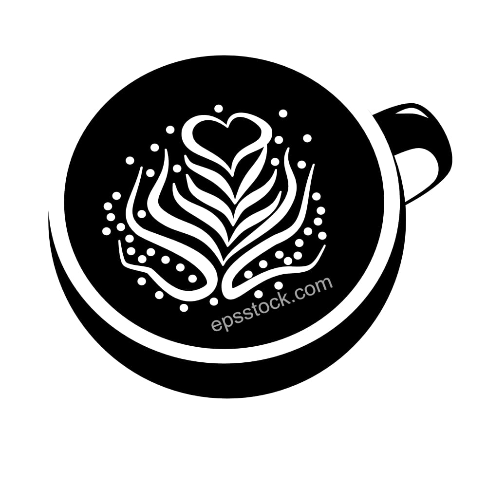 Creamy coffee with heart