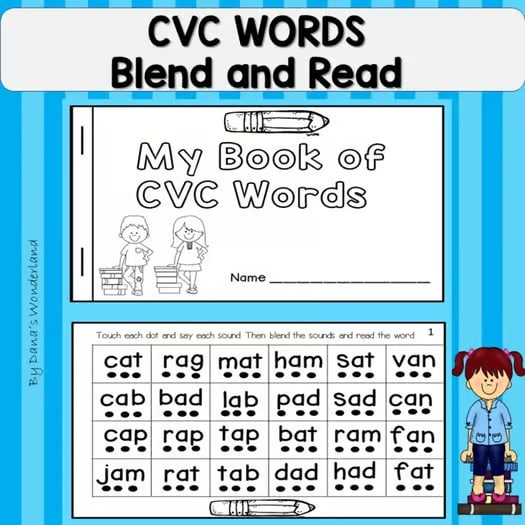 CVC Words Practice Blending and Reading Science of Reading Activities