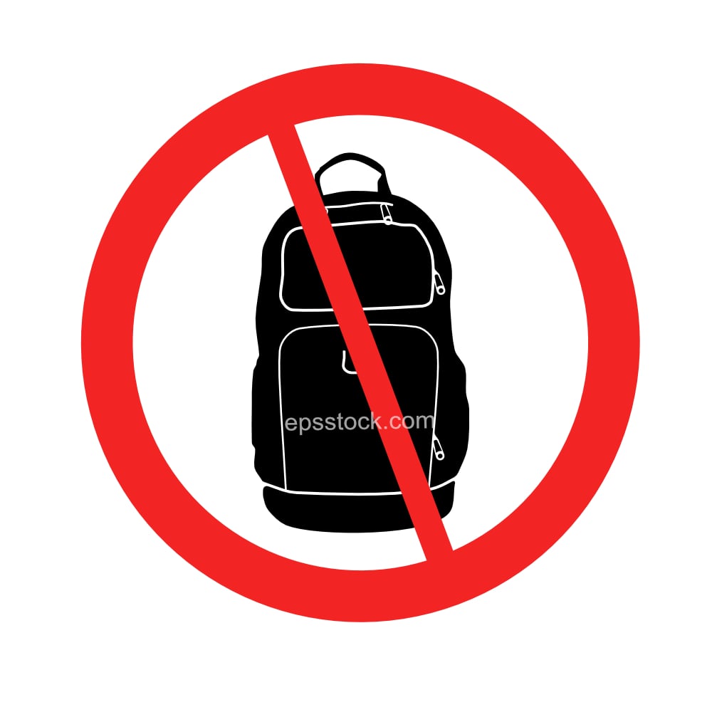 No backpacks allowed