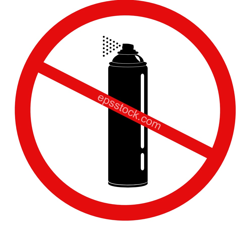 No Aerosol Spray sign