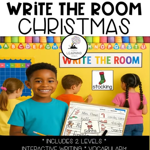 Write the Room CHRISTMAS | Vocabulary Writing Center December Literacy