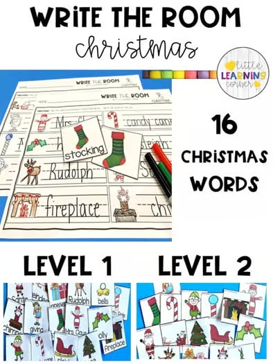Write the Room CHRISTMAS | Vocabulary Writing Center December Literacy