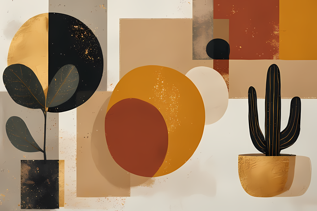 Mid-Century Modern Cactus & Succulent Art Bundle | Retro Geometric Abstract Wall Collection. Bring a fresh retro touch to your space or creative projects with this Mid-Century Modern Succulent & Cactus Art Bundle. These designs blend geometric abstraction