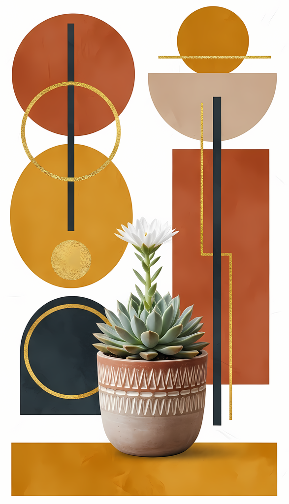 Mid-Century Modern Cactus & Succulent Art Bundle | Retro Geometric Abstract Wall Collection. Bring a fresh retro touch to your space or creative projects with this Mid-Century Modern Succulent & Cactus Art Bundle. These designs blend geometric abstraction