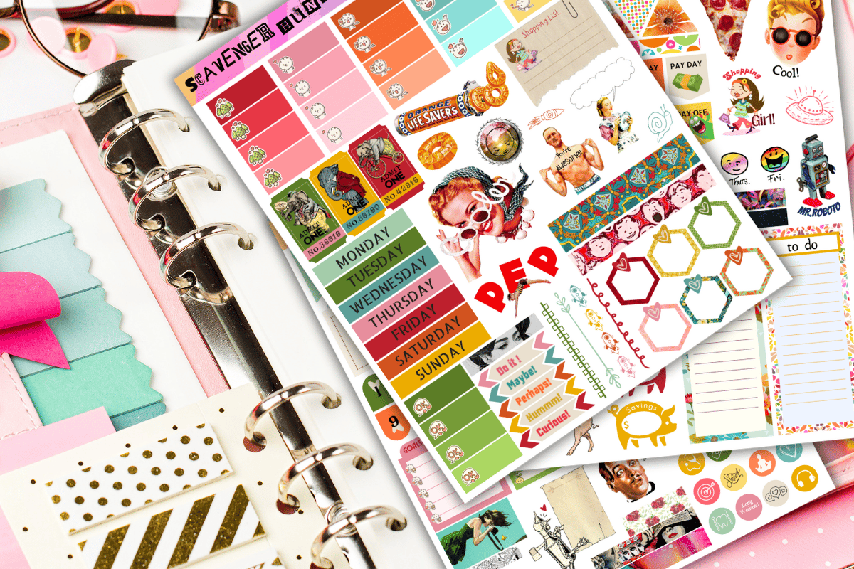 Scavenger Hunt PRINTABLE Planner Sticker Sheets - KRLC Studio