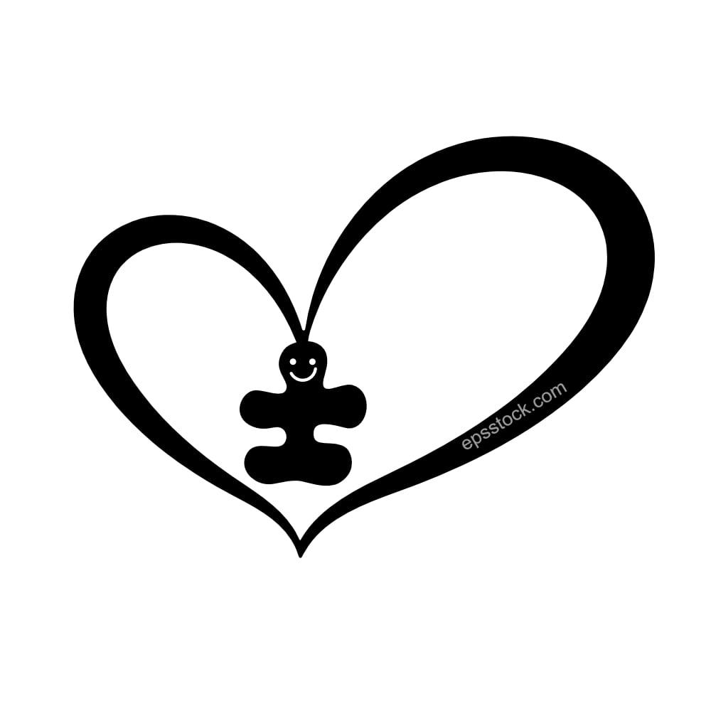 autism heart, puzzle piece