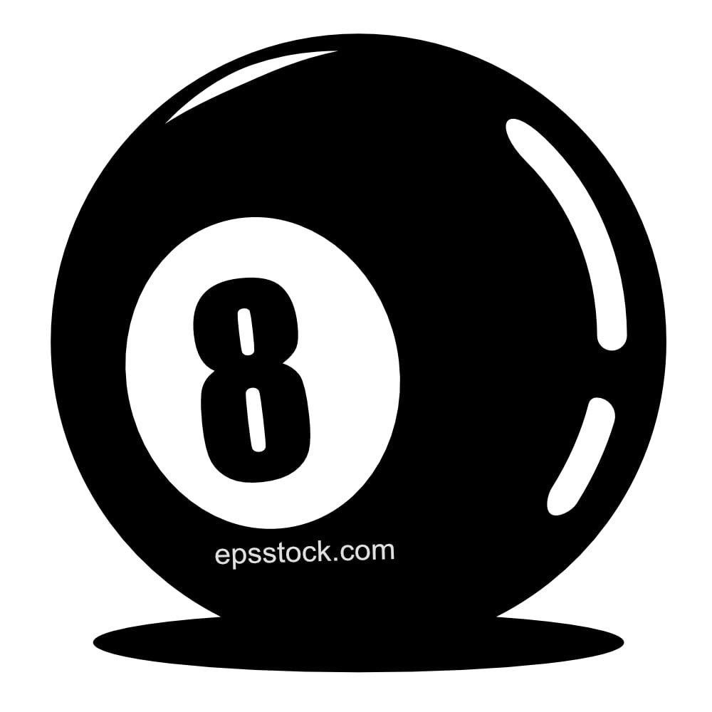 Billiard Pool Ball number 8