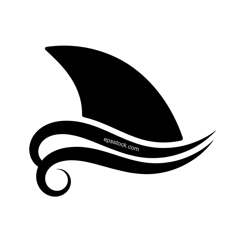 Shark fin logo