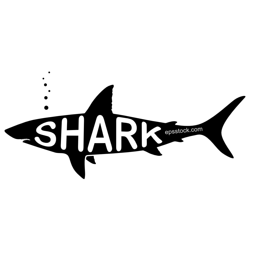 Shark lettering
