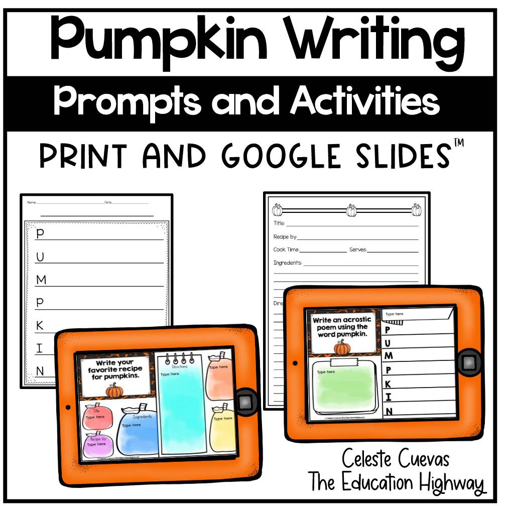 Pumpkin Activities with Writing Prompts