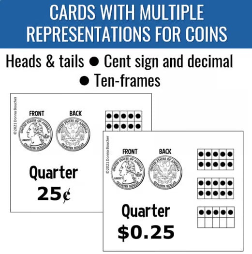 Coin Identification | Counting Coins | Money | Money Centers | 1st & 2nd Grade