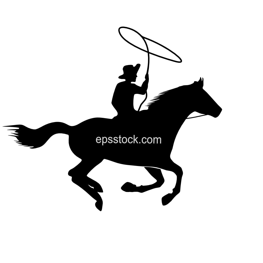 Cowboy Riding Horse
