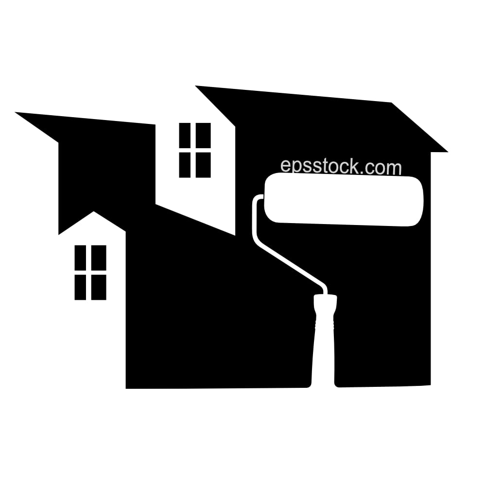 home and paintbrush symbol