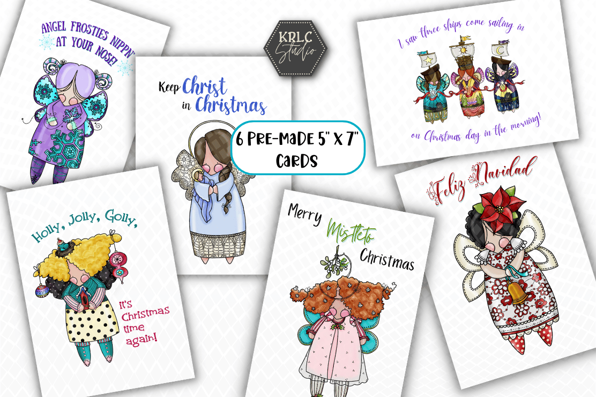 Christmas Angels Clipart - KRLC Studio