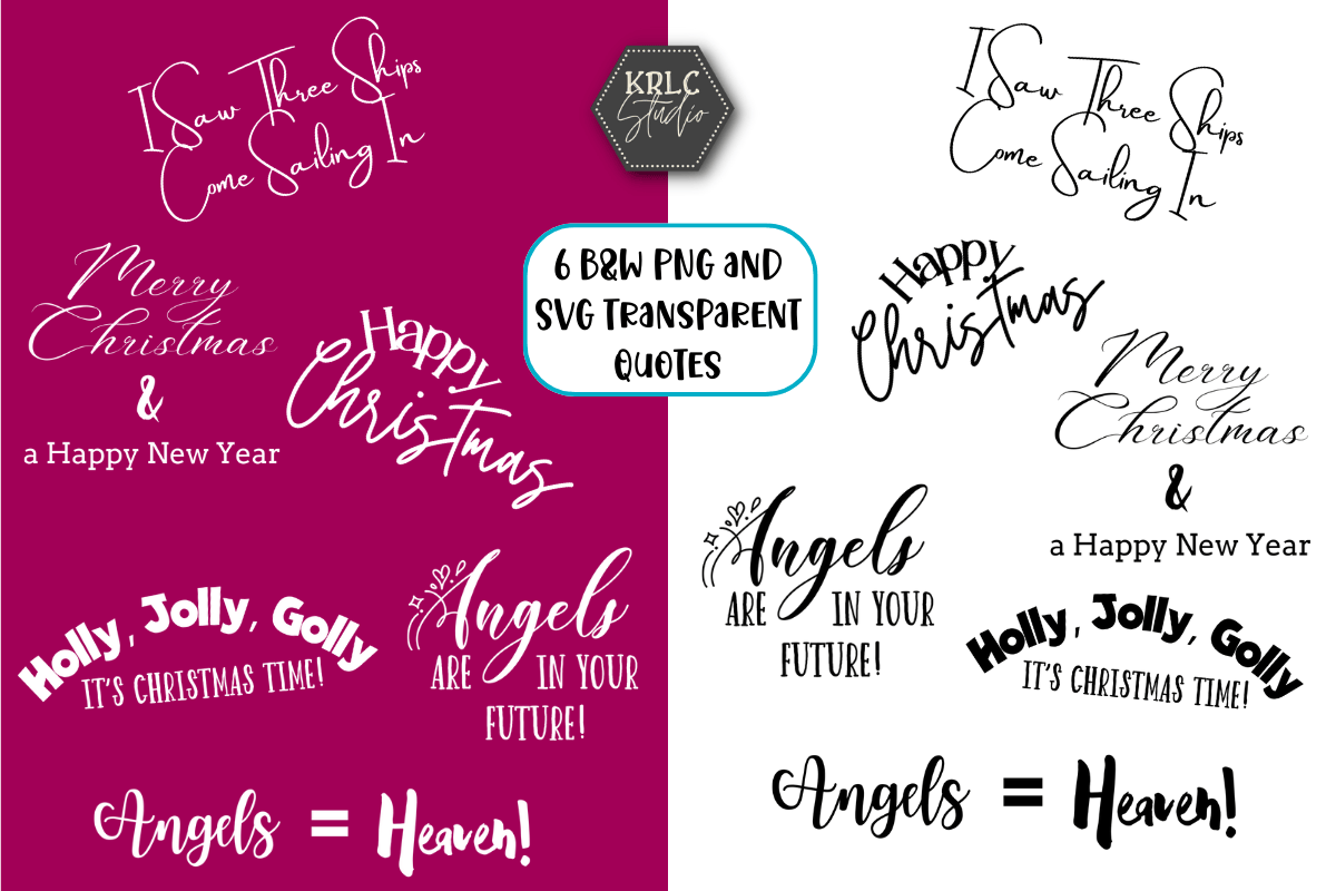 Christmas Angels Clipart - KRLC Studio
